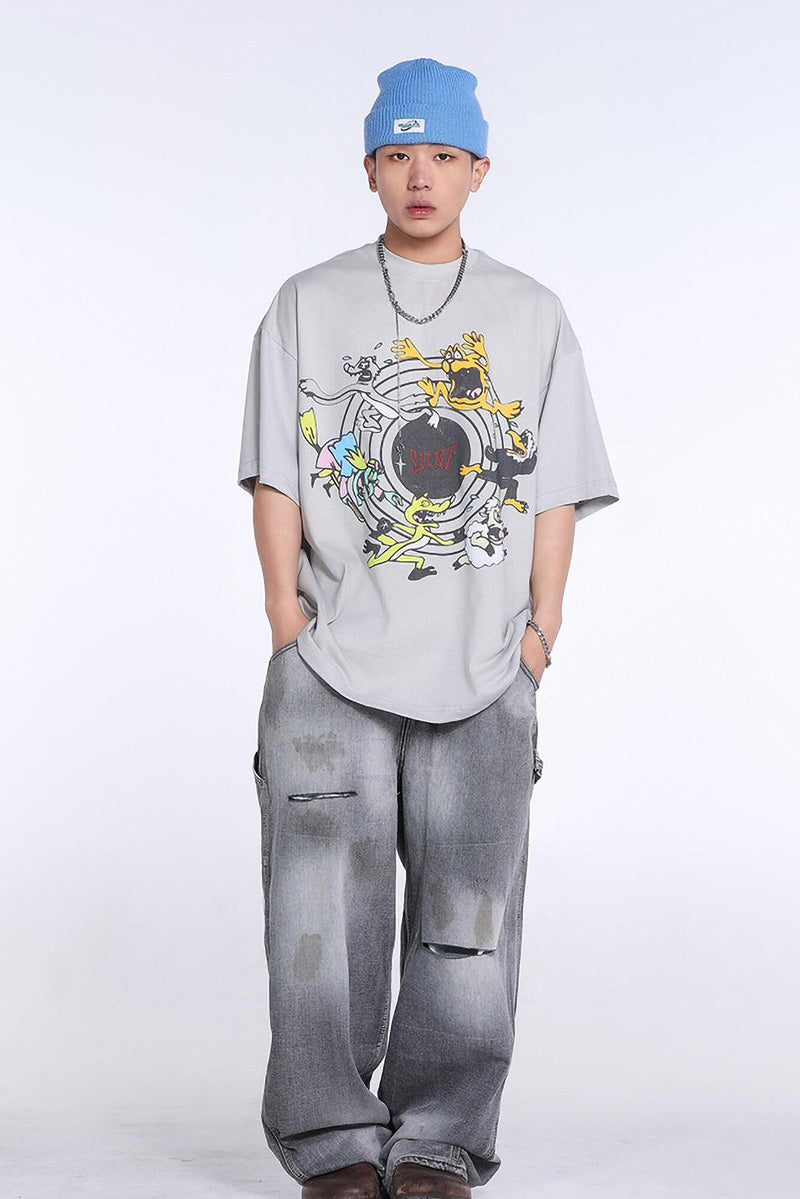 SAINT MICHAEL KEEP FASHINON letter print T-Shirts