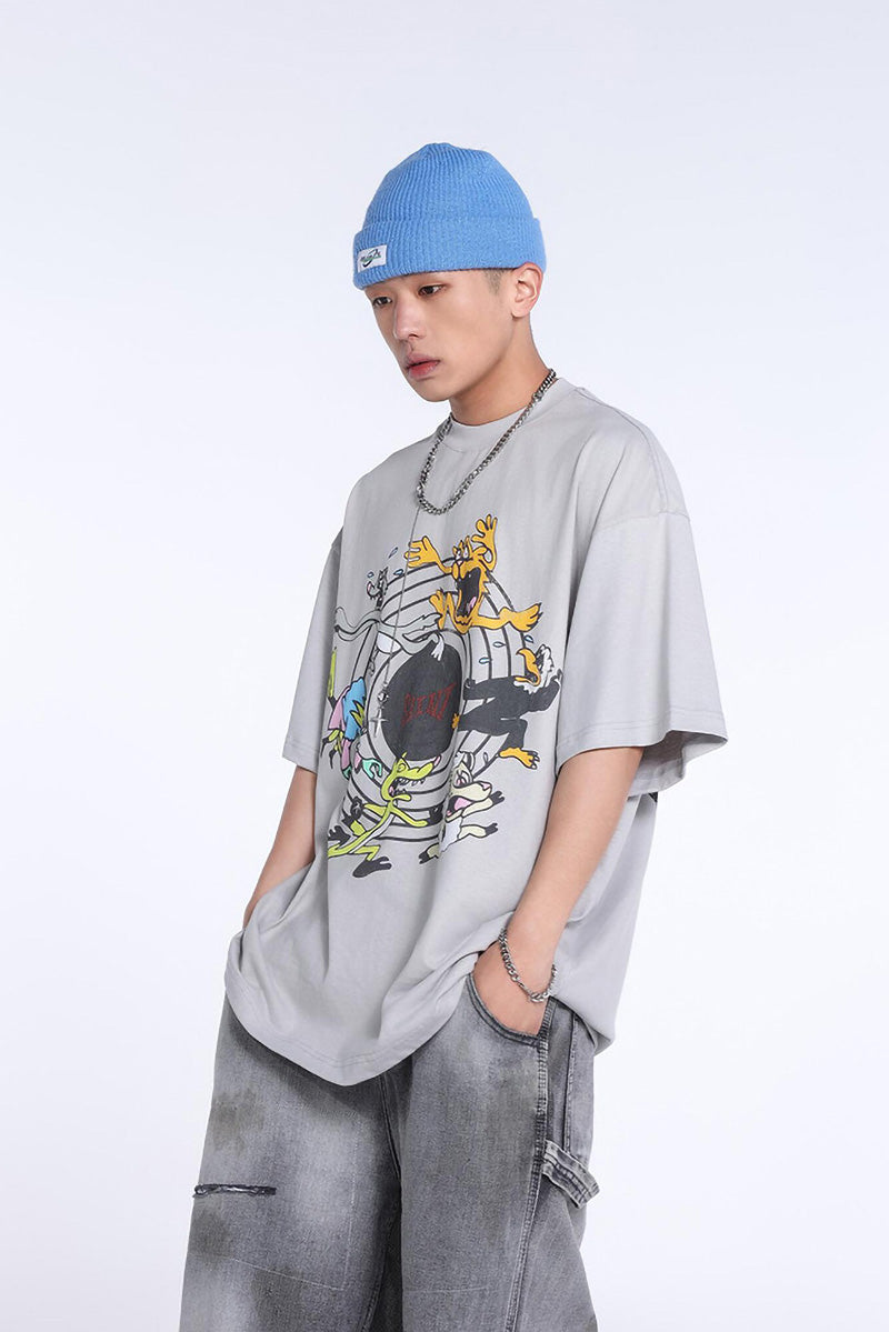 SAINT MICHAEL KEEP FASHINON letter print T-Shirts