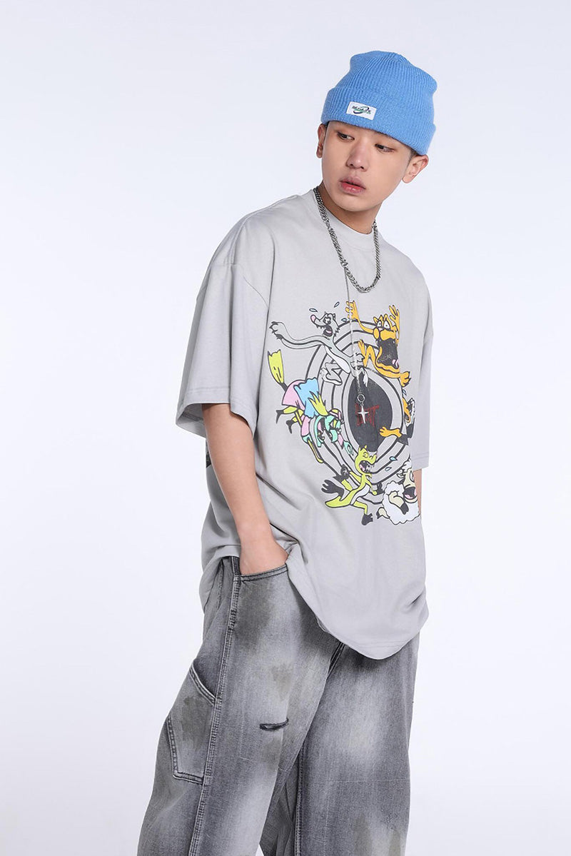 SAINT MICHAEL KEEP FASHINON letter print T-Shirts