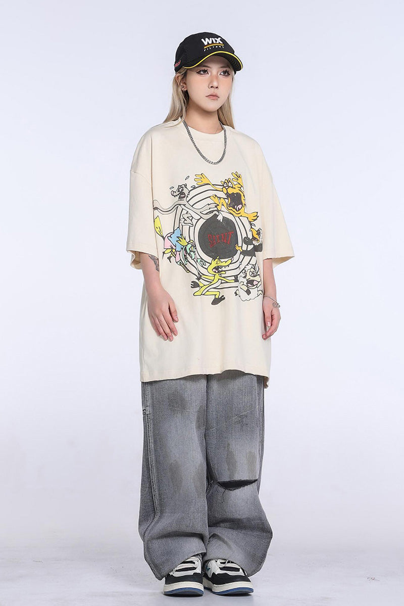 SAINT MICHAEL KEEP FASHINON letter print T-Shirts