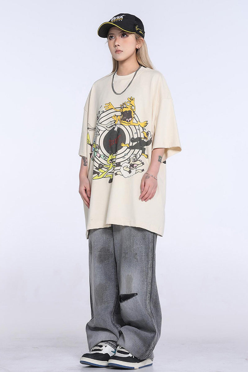 SAINT MICHAEL KEEP FASHINON letter print T-Shirts