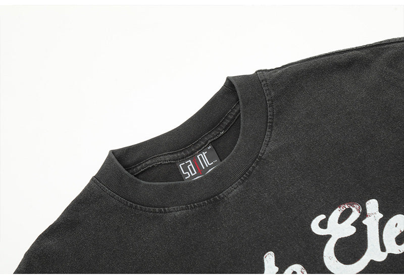 SAINT MICHAEL Mouth of the Abysspattern print T-Shirts